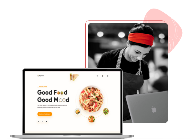 A happy local hero using a branded food ordering website as part of the complete tailor-made Foodhub POS solution for their restaurant and takeaway.