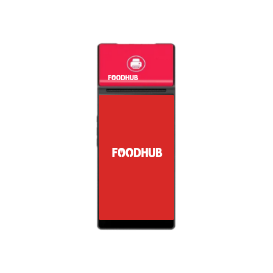 Foodhub for business Android APOS ready to receive payment on the go.