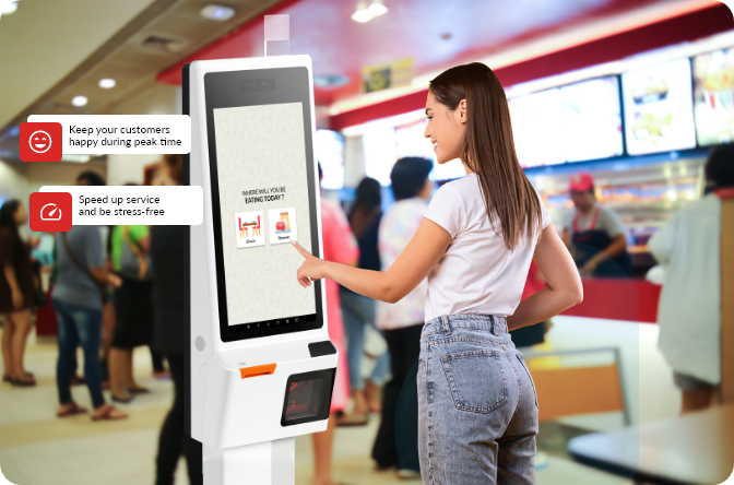 Self ordering kiosk