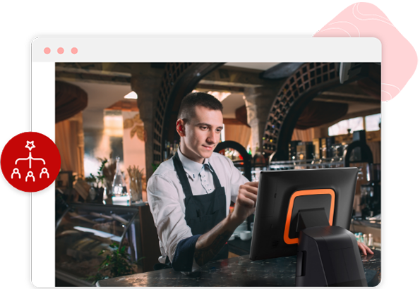 A restaurant manager is managing their Restaurant from the perfect POS system from online and offline orders to drivers.